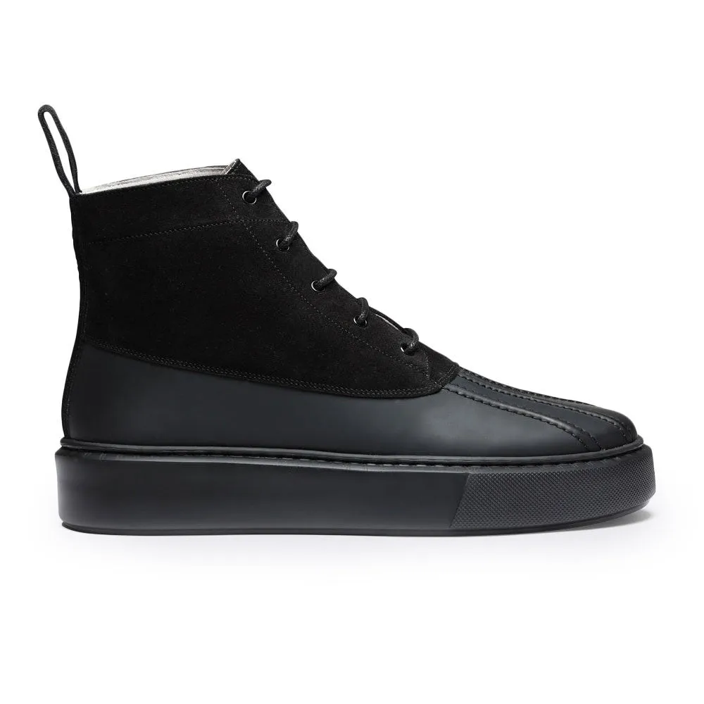 7CM / 2.76 Inches CMR CHAMARIPA Women High Top Wedge$ Suede Chunky Sneaker Boots