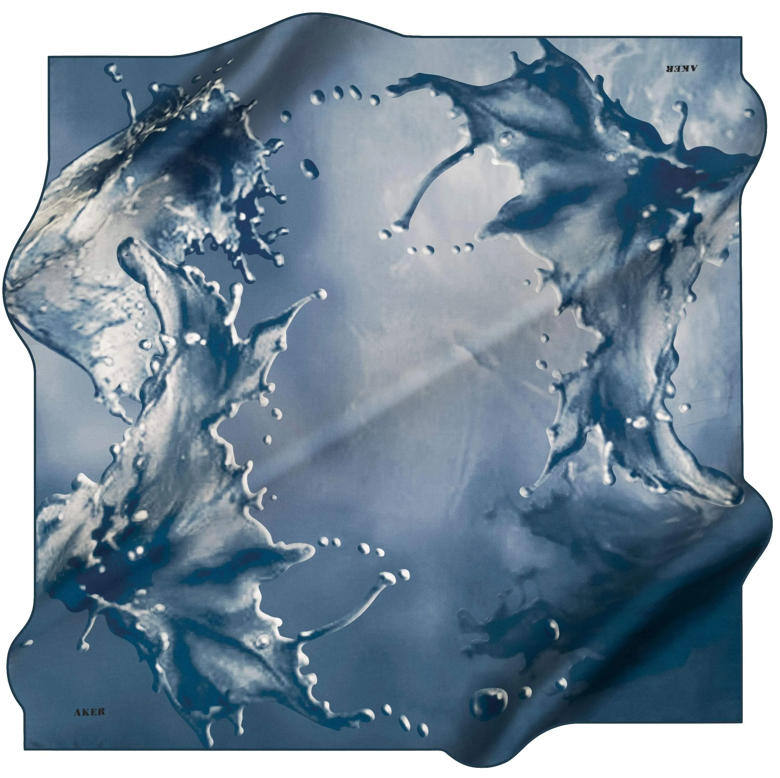 Aker Water Abstract Silk Scarf No. 21