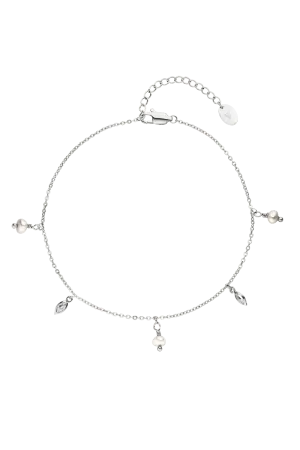 Allure Pearl Ankle Chain Silver