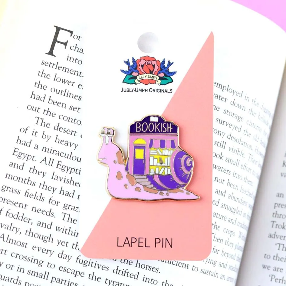Bookish Snail Lapel Pin