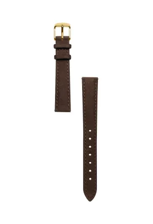 Chocolate Suede Watch Band | Gold
