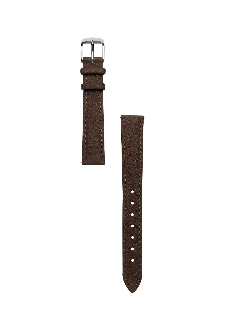 Chocolate Suede Watch Band | Silver