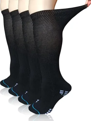 COIYUFUX Extra Width Socks For Bariatric Diabetic For Men Women, Cast Lymphedema Socks for Swollen Foot Ankle 2 Pairs