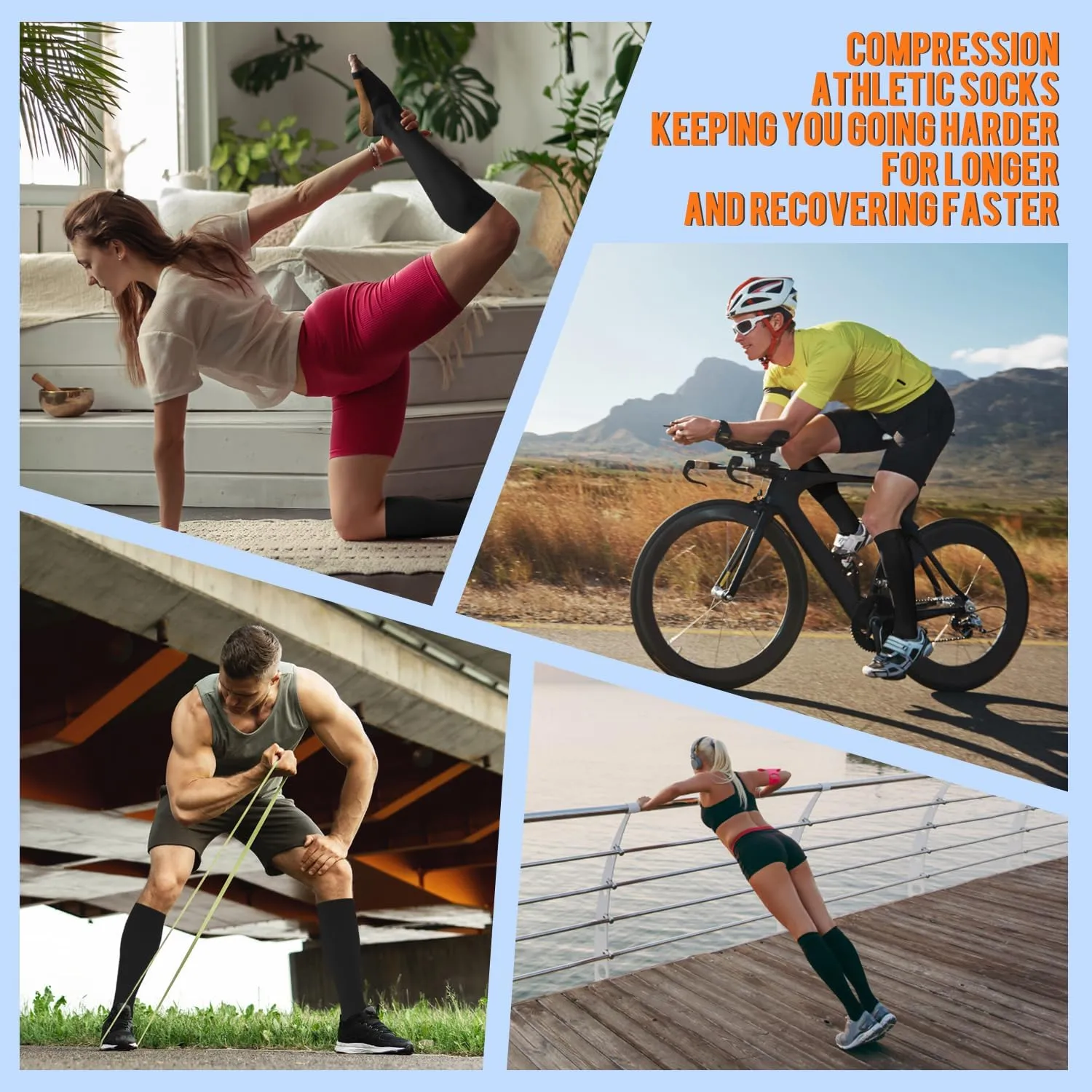 Copper Compression Socks for Women & Men Open Toe 15-20mmHg is Best Support for Circulation Recovery and All Day Wear