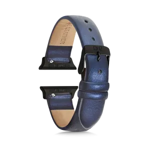 Dark Blue Shimmer Strap / Space Grey Buckle - 38mm, 40mm