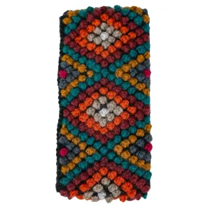 Diamond Hand-knit Ear Warmer - Sunset