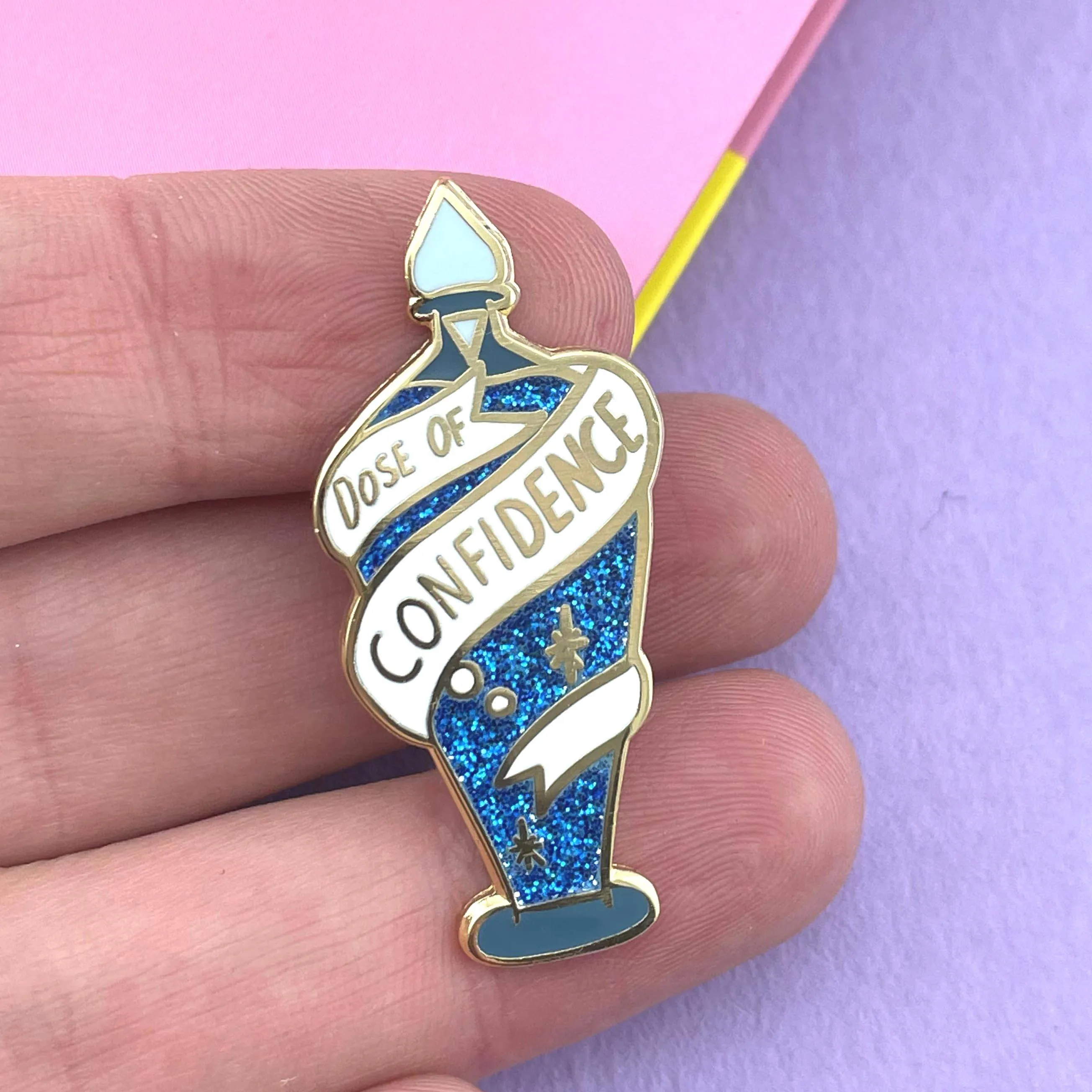 Dose Of Confidence Lapel Pin