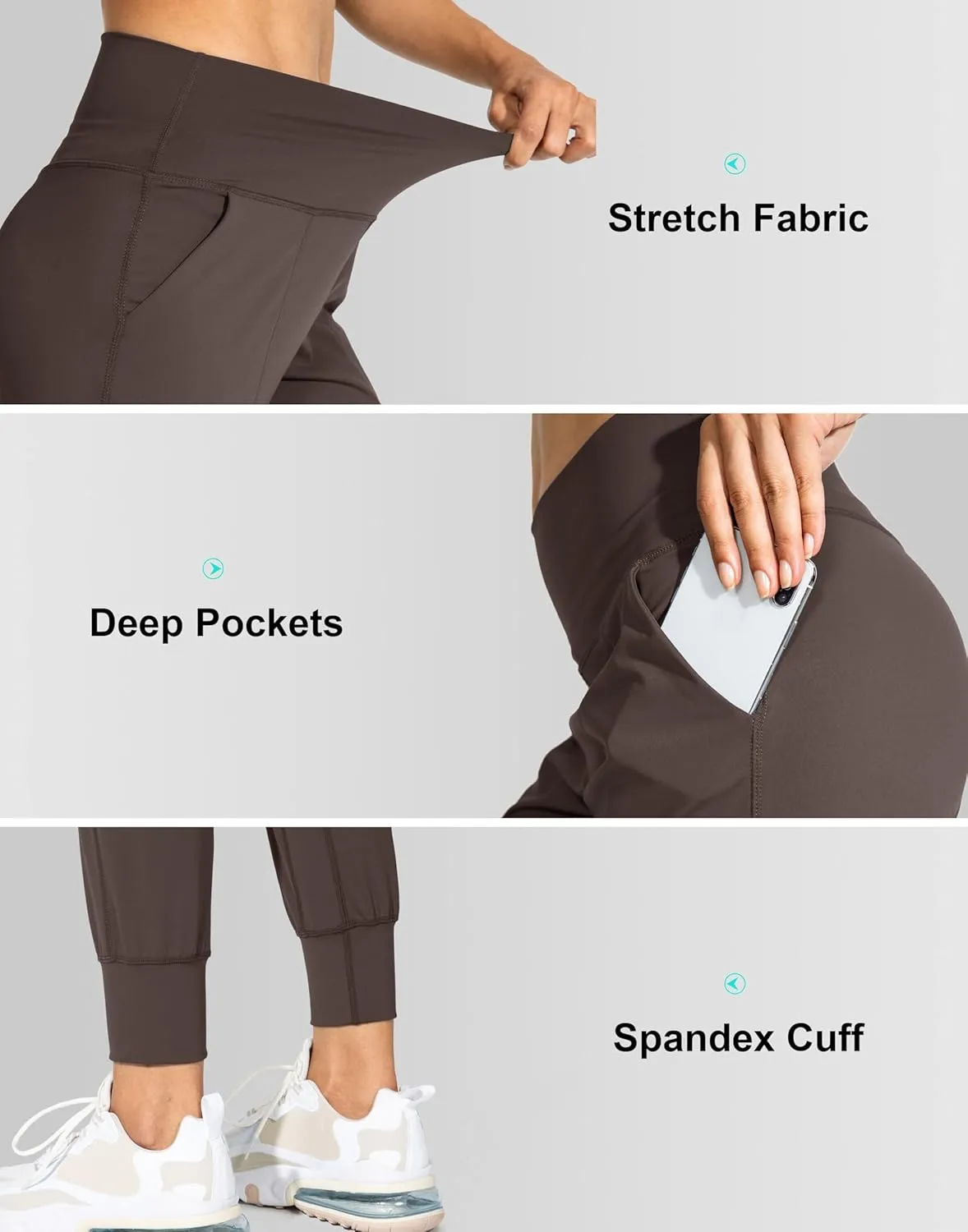 G Gradual Women's Joggers High Waisted Yoga Pants with Pockets Loose Leggings for Women Workout, Athletic, Lounge
