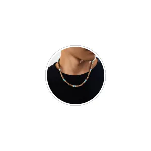 Handmade Puka Shell Necklace Beaded Necklace for Men,Men Surfer Necklace Mens Brown Coconut Seashell Turquoise Heishi Choker Necklace for Women,Summer Conch Beach Necklace Jewelry (C)