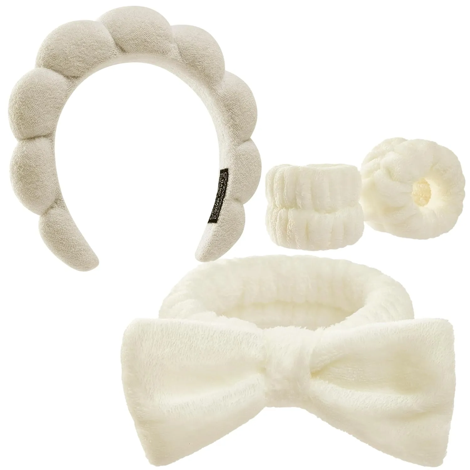 Headbands for Women - Spa Headband and Wristband Set - Headband for Washing Face,Facial Mask,Makeup and Skin Care,Gifts for Women and Teen Girl Gifts Trendy Stuff