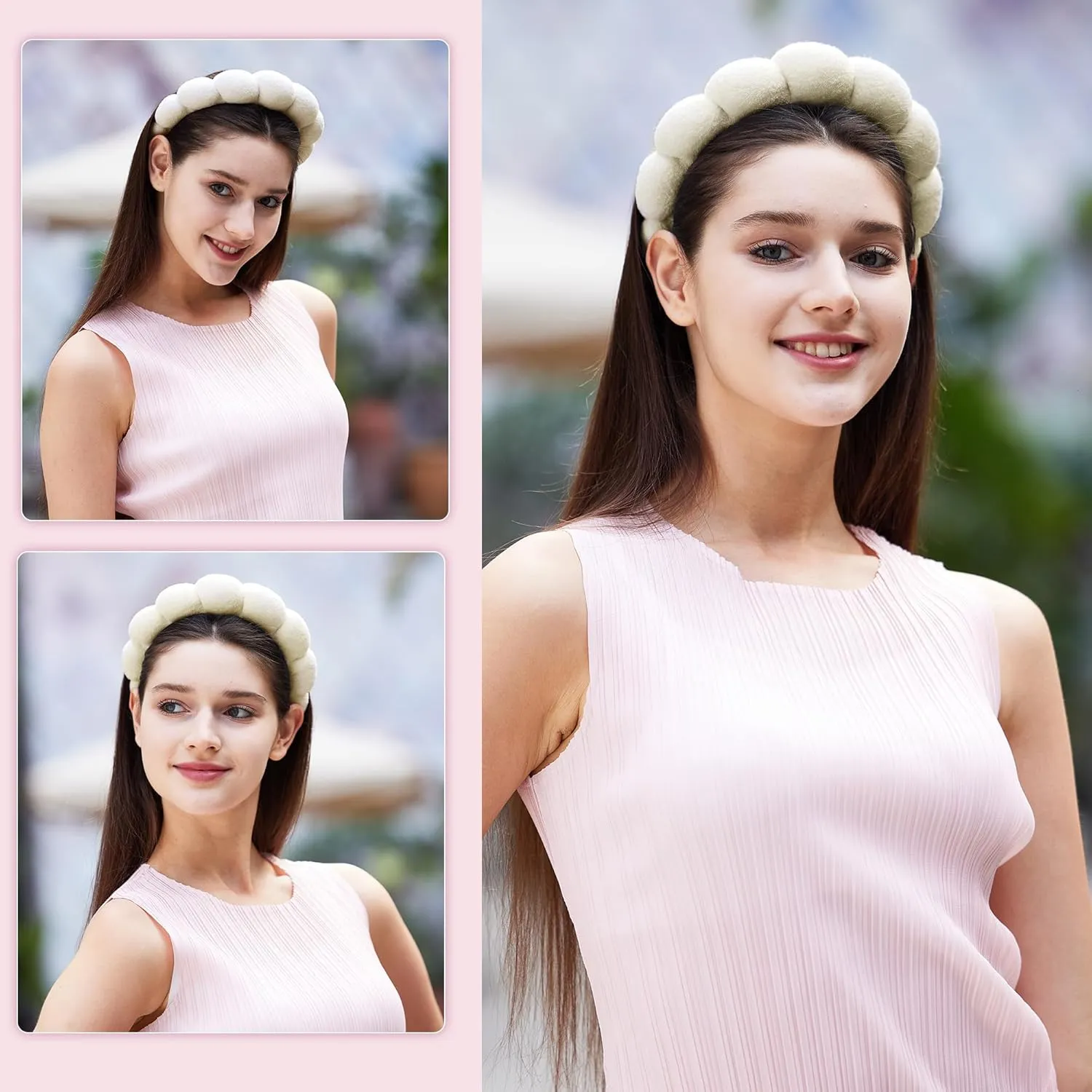 Headbands for Women - Spa Headband and Wristband Set - Headband for Washing Face,Facial Mask,Makeup and Skin Care,Gifts for Women and Teen Girl Gifts Trendy Stuff