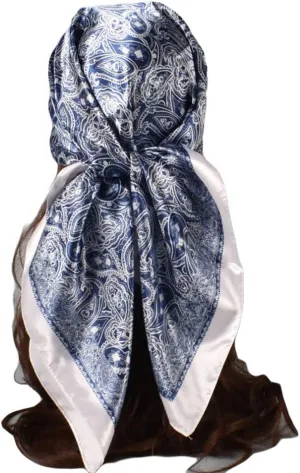 K-Elewon 35" Large Women's Satin Square Silk Feeling Hair Scarf Wrap Headscarf