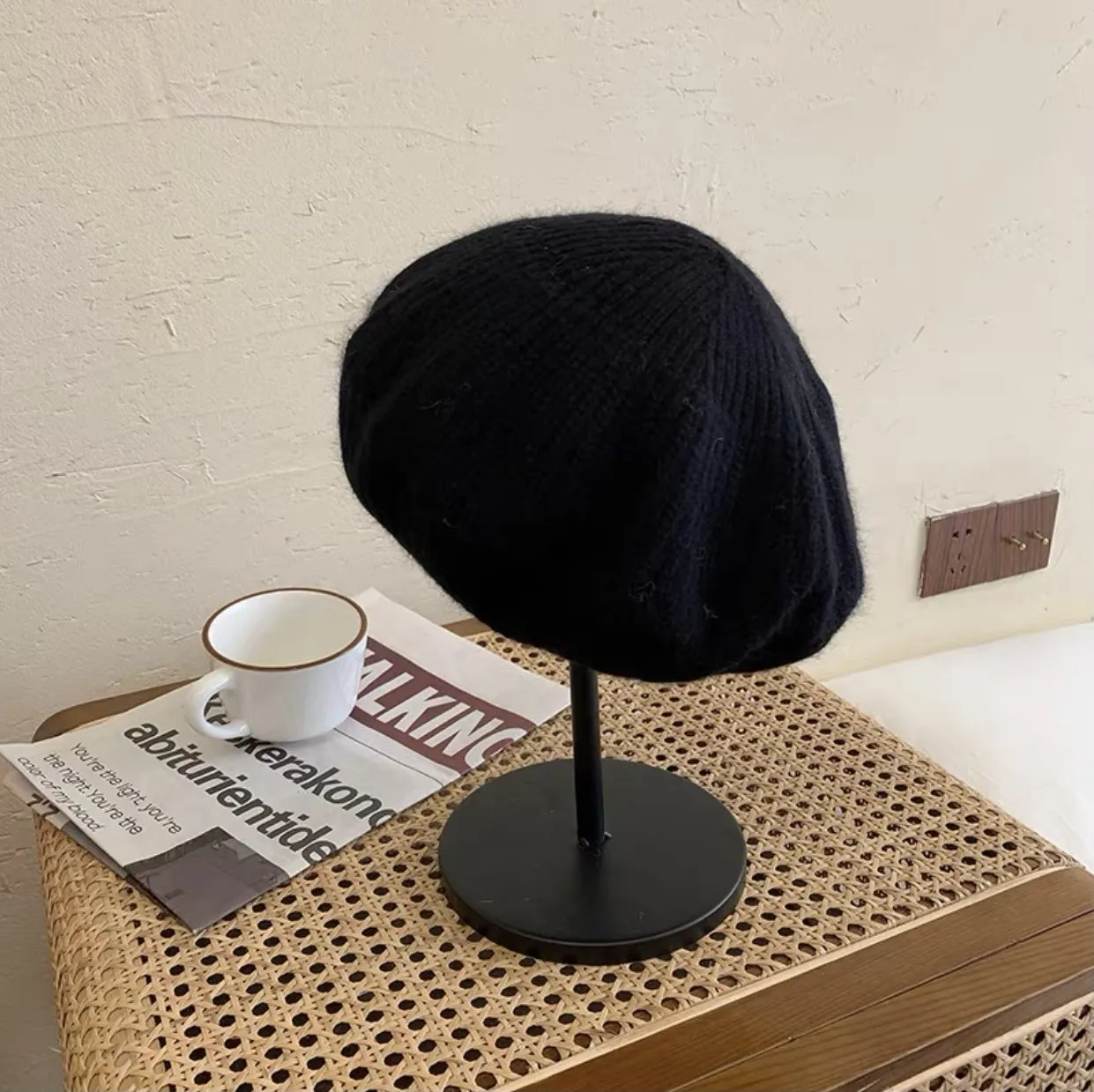 Knitted Beret Hat for Women/ Girl