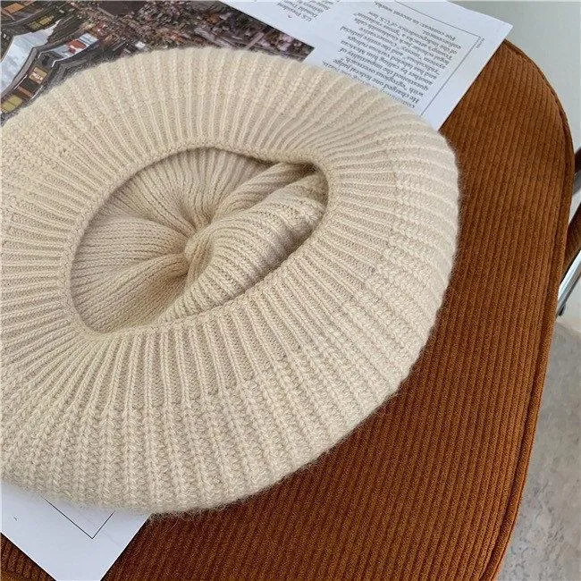 Knitted Beret Hat for Women/ Girl