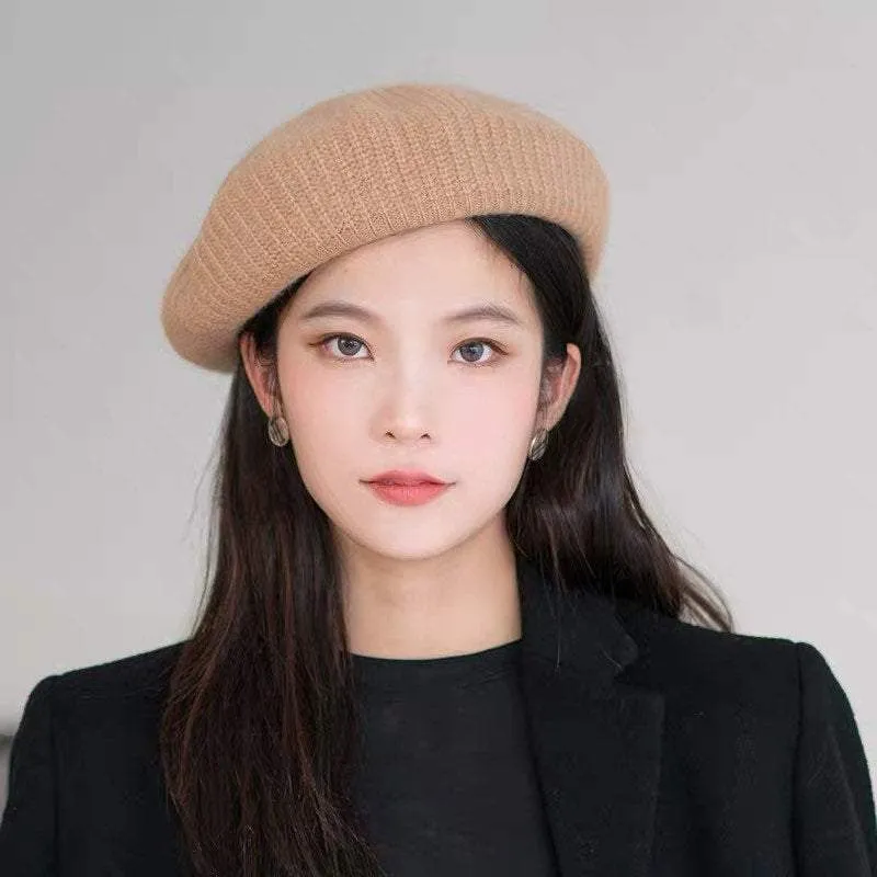 Knitted Beret Hat for Women/ Girl