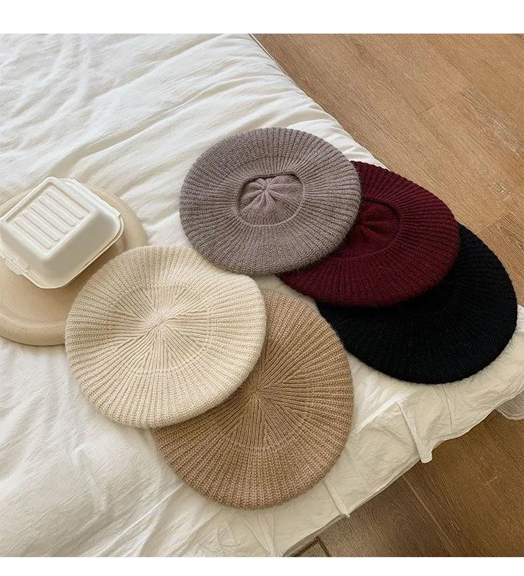 Knitted Beret Hat for Women/ Girl