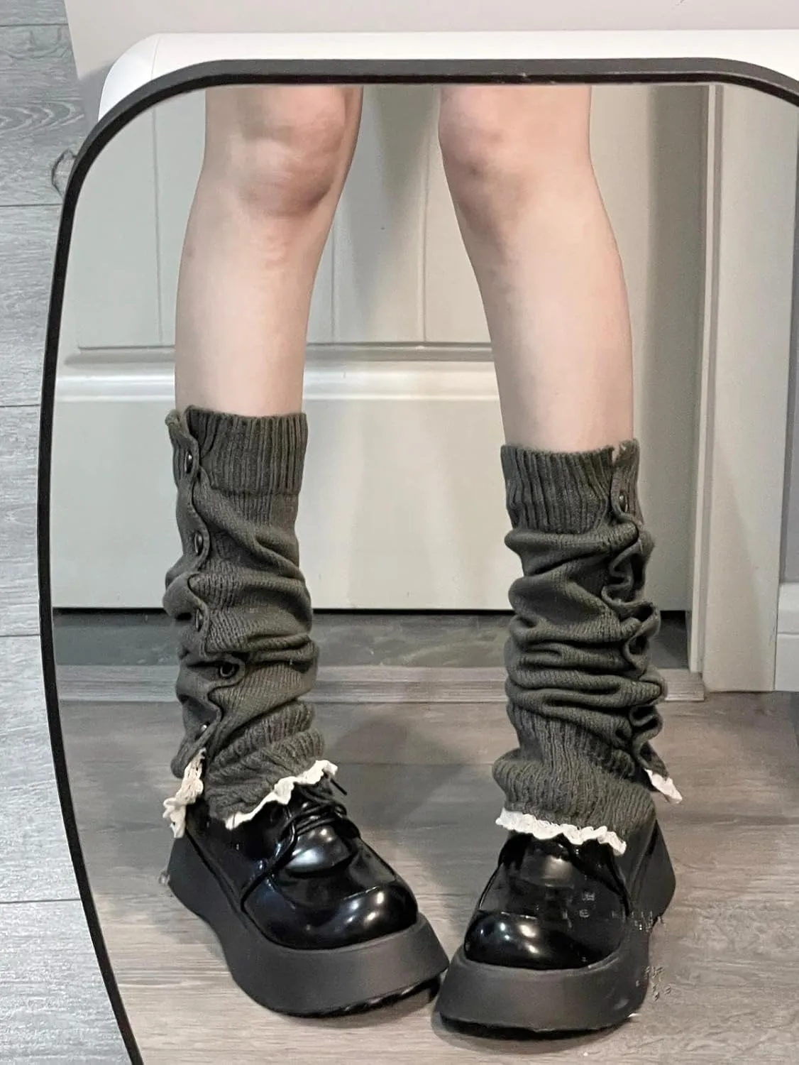 Leg Warmer Y2K Button Leg Sleeves Sweetheart With Thin Breathable Leg Socks