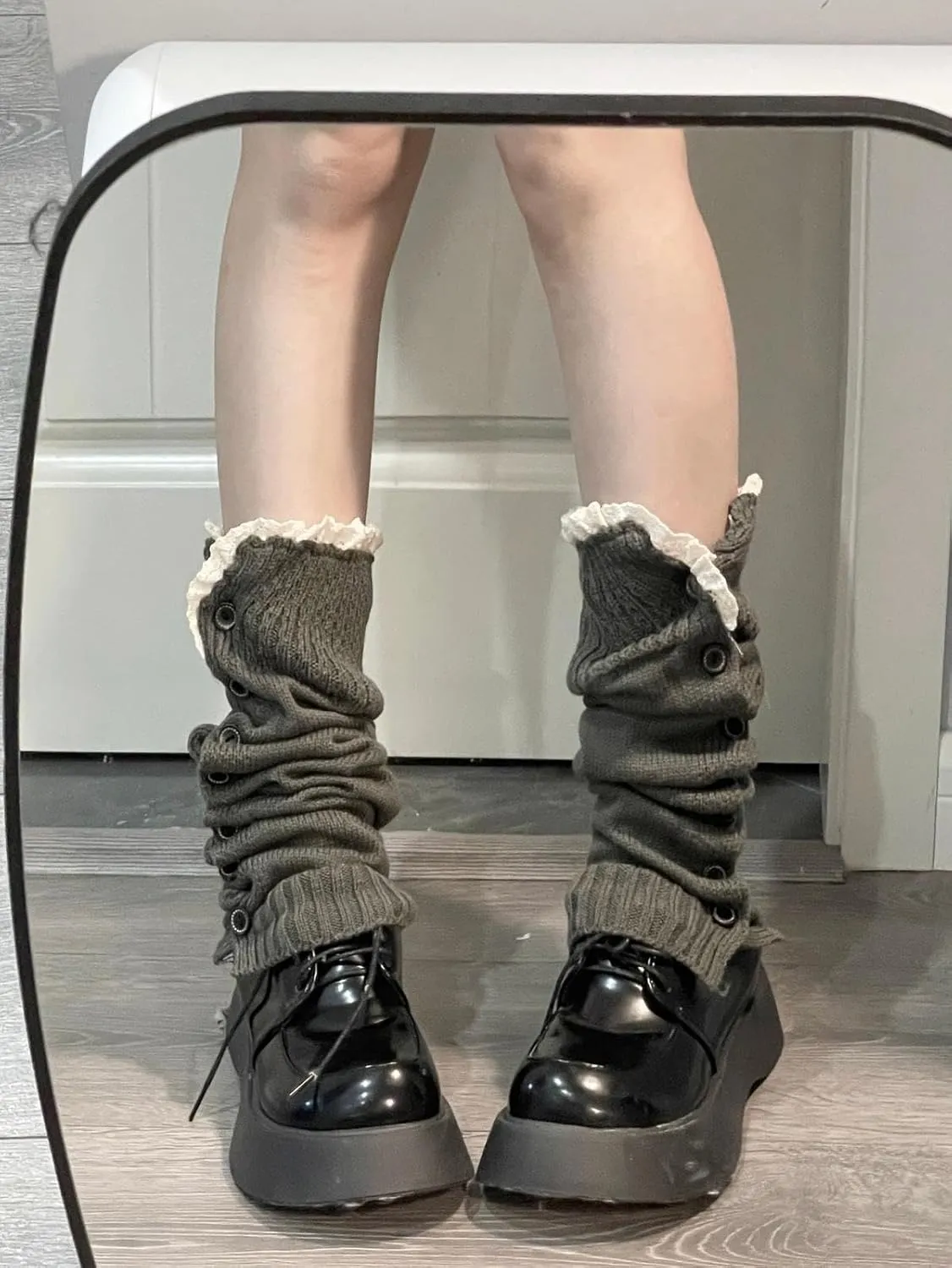 Leg Warmer Y2K Button Leg Sleeves Sweetheart With Thin Breathable Leg Socks