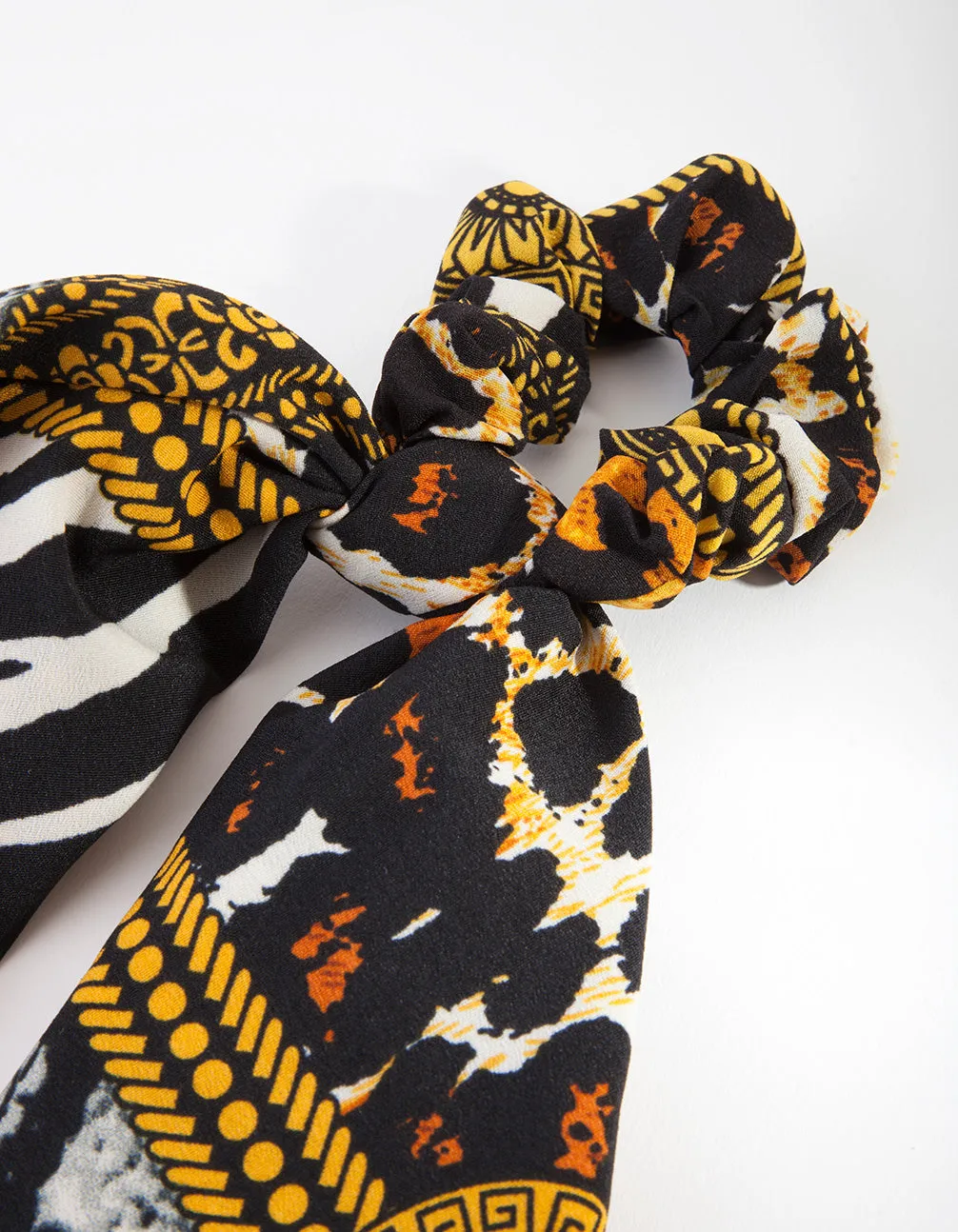 Leopard Long Scrunchie Scarf