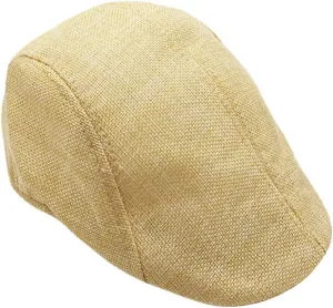 Men's Classic Herringbone Wool Newsboy Hat Winter Hats Gatsby Hunting Fishing Hat for Men Leather Fedora Hats