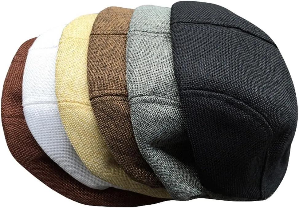 Men's Classic Herringbone Wool Newsboy Hat Winter Hats Gatsby Hunting Fishing Hat for Men Leather Fedora Hats
