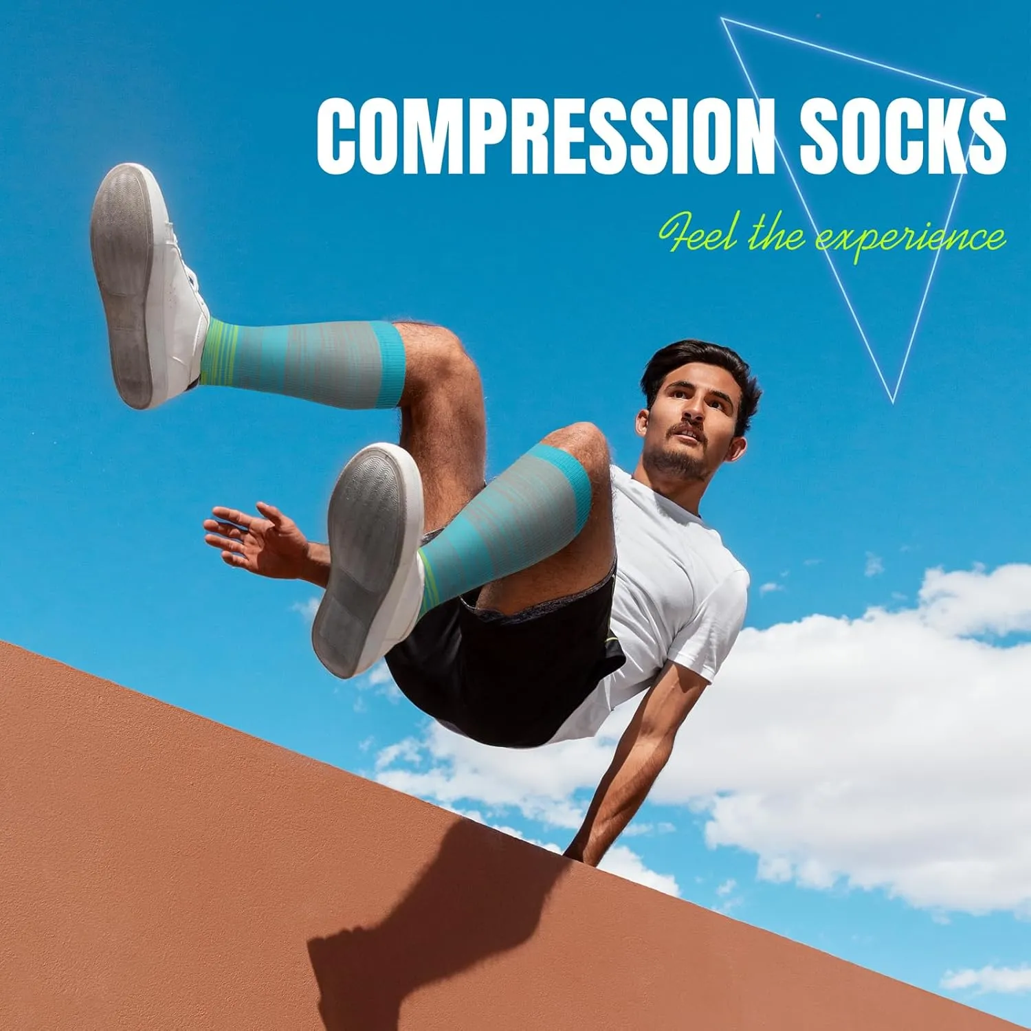 Open Toe Compression Socks Women & Men-3 Pairs 20-30 mmHg Knee High Stockings for Circulation Support