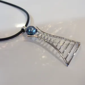 Pearl Pendant James Price Point Staircase Sterling Silver large