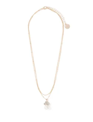 Penny Pearl Stone Pendant Necklace