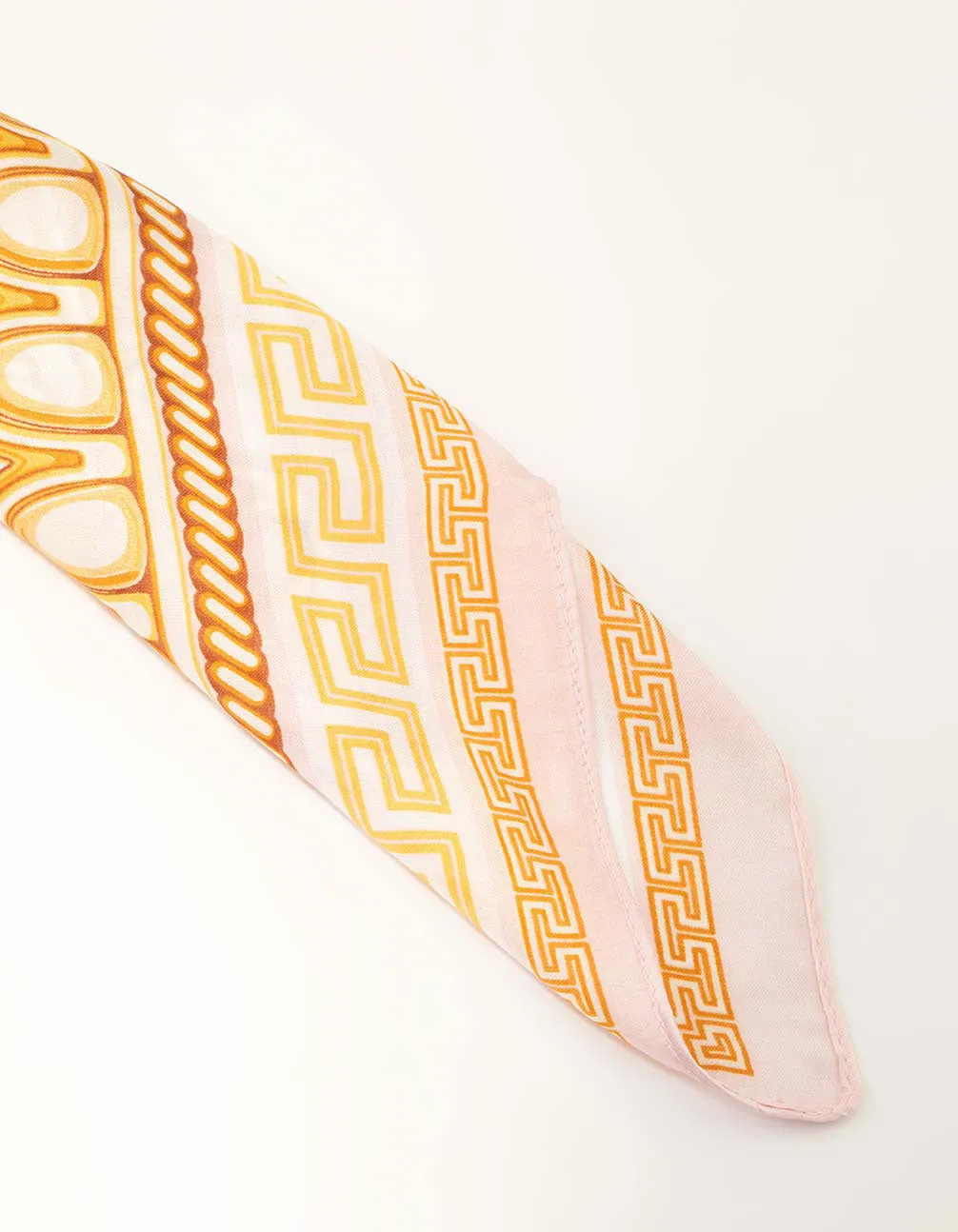 Pink & Yellow Vintage Detail Printed Scarf