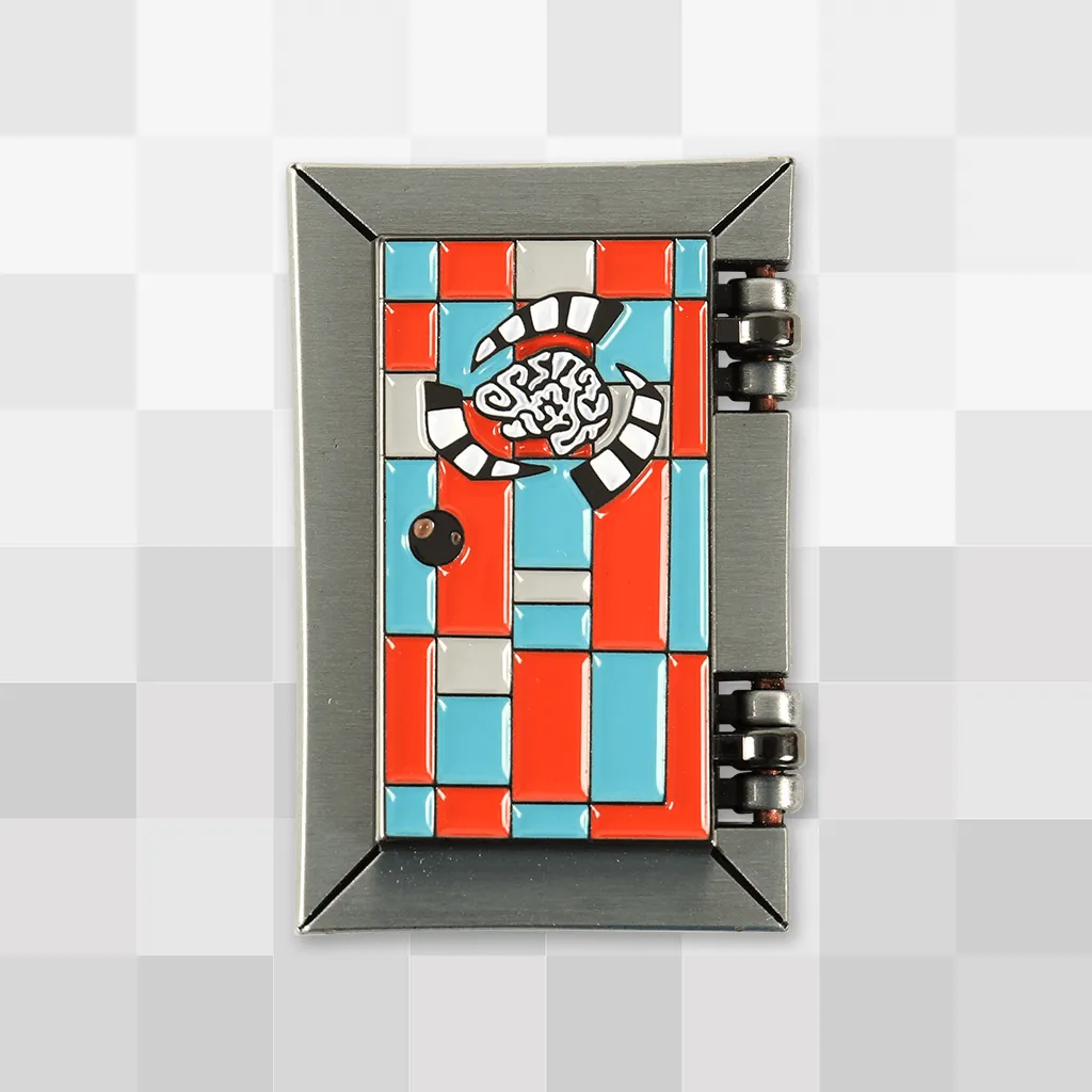 Psycho-Portal Hinged Lenticular Pin