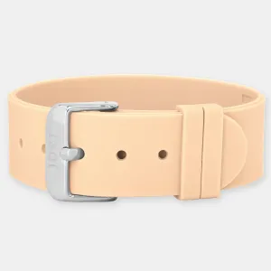Sand Silicone Strap - Silver Buckle