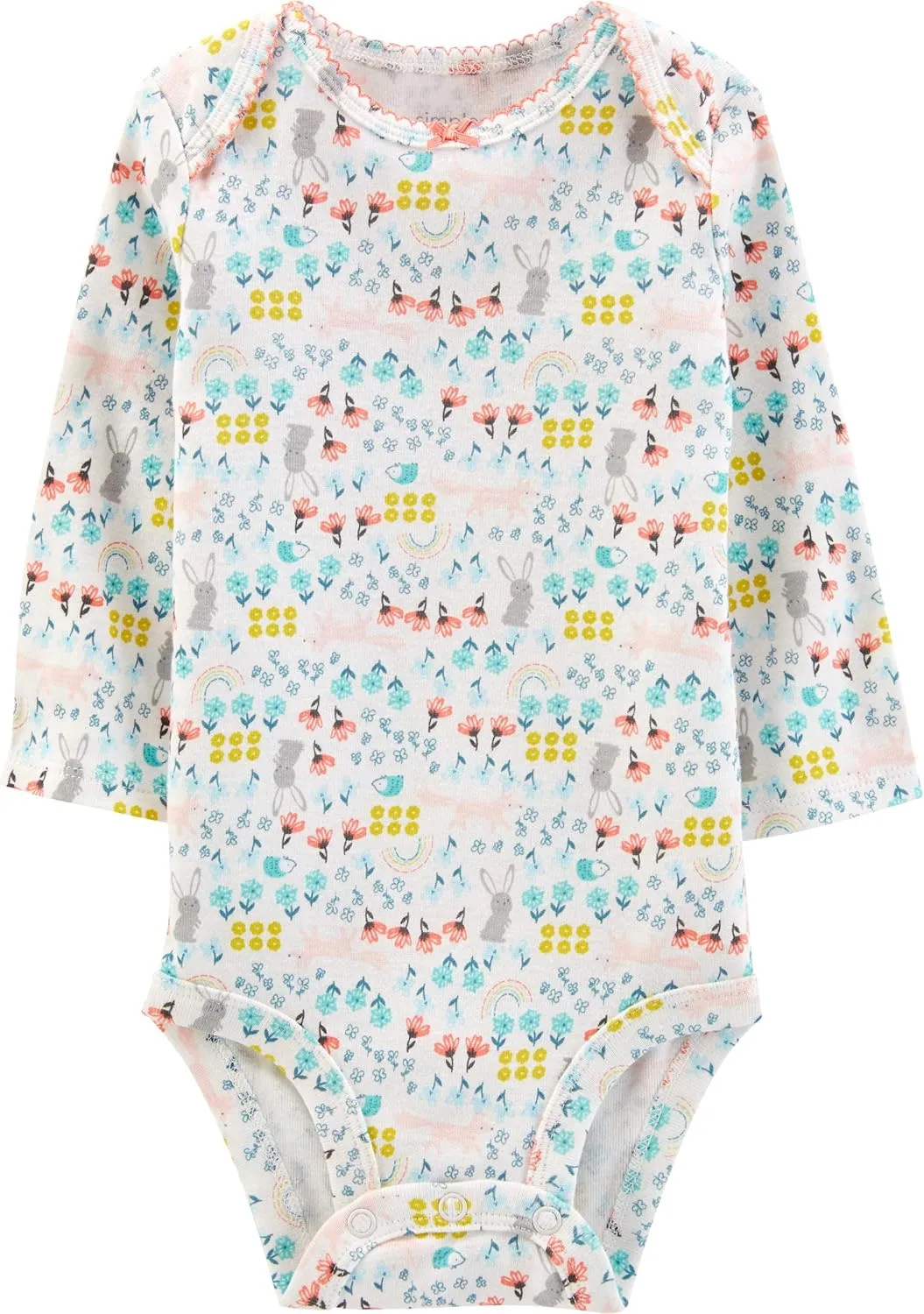 Simple Joys by Carter's Baby Girls' Long-Sleeve Bodysuit, Pack of 5