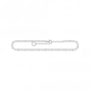 Sterling Silver Double Strand Anklet AK0030-001-21