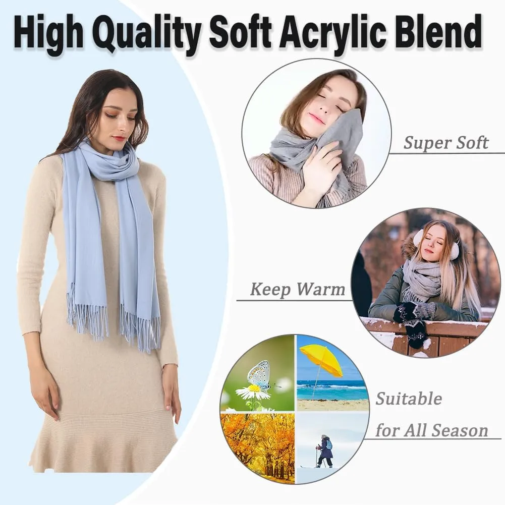TwoYek Womens Scarf Pashmina Shawls and Wraps for Evening Dress Wedding Bridesmaid Gift
