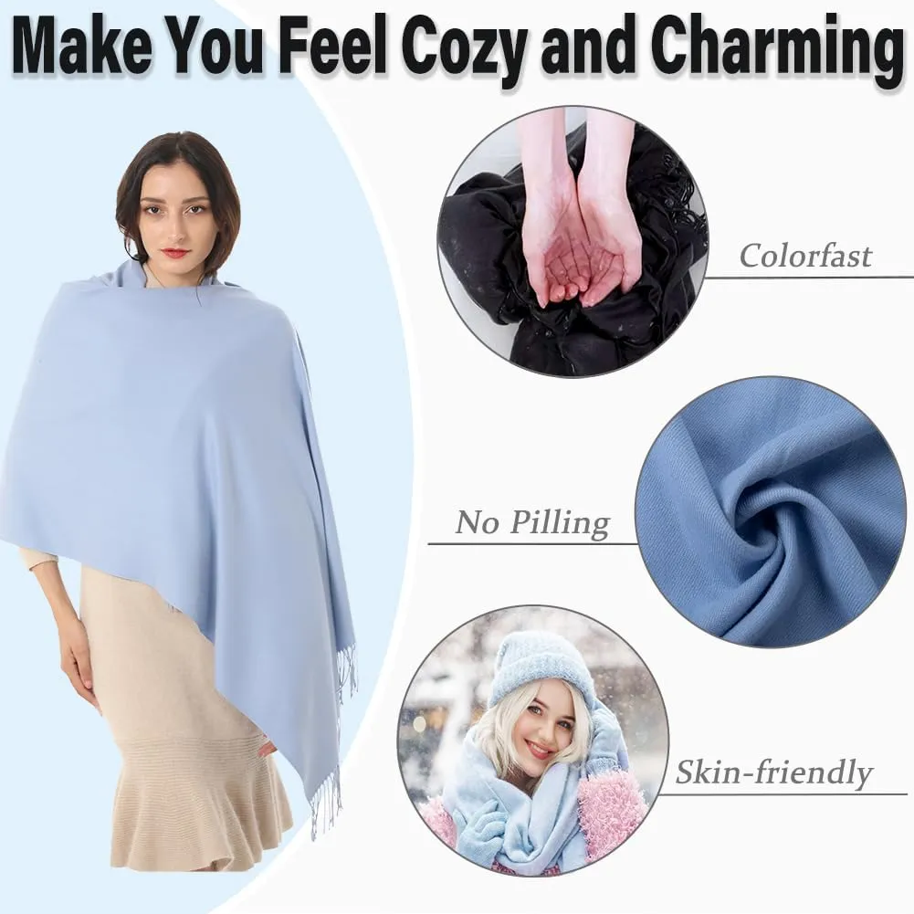 TwoYek Womens Scarf Pashmina Shawls and Wraps for Evening Dress Wedding Bridesmaid Gift