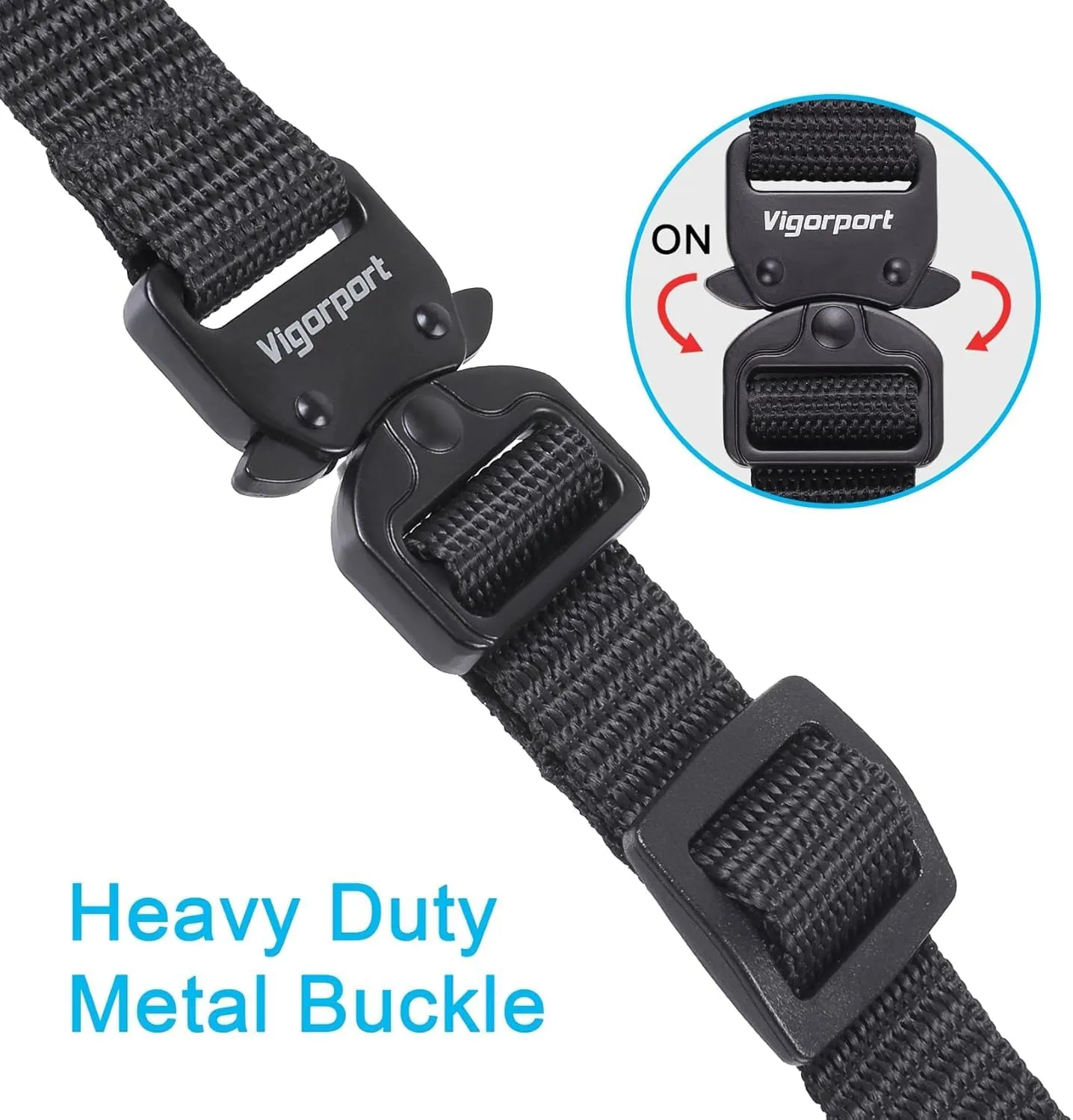 Vigorport Utility Straps with Quick Release Metal Buckle, Nylon Backpack Accessory Sleeping Bag Strap, Adjustable for Hiking, Travel, Outdoor Sports-4 Pack (0.75" W-40 L)