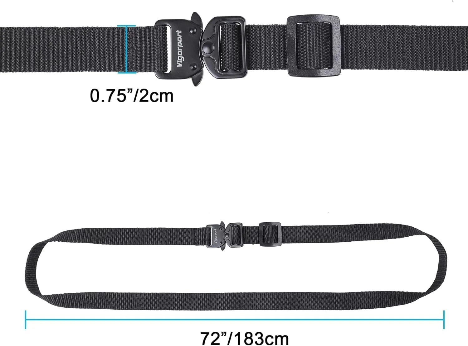 Vigorport Utility Straps with Quick Release Metal Buckle, Nylon Backpack Accessory Sleeping Bag Strap, Adjustable for Hiking, Travel, Outdoor Sports-4 Pack (0.75" W-40 L)