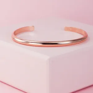 Wide Matte Rose Gold Cuff Bracelet