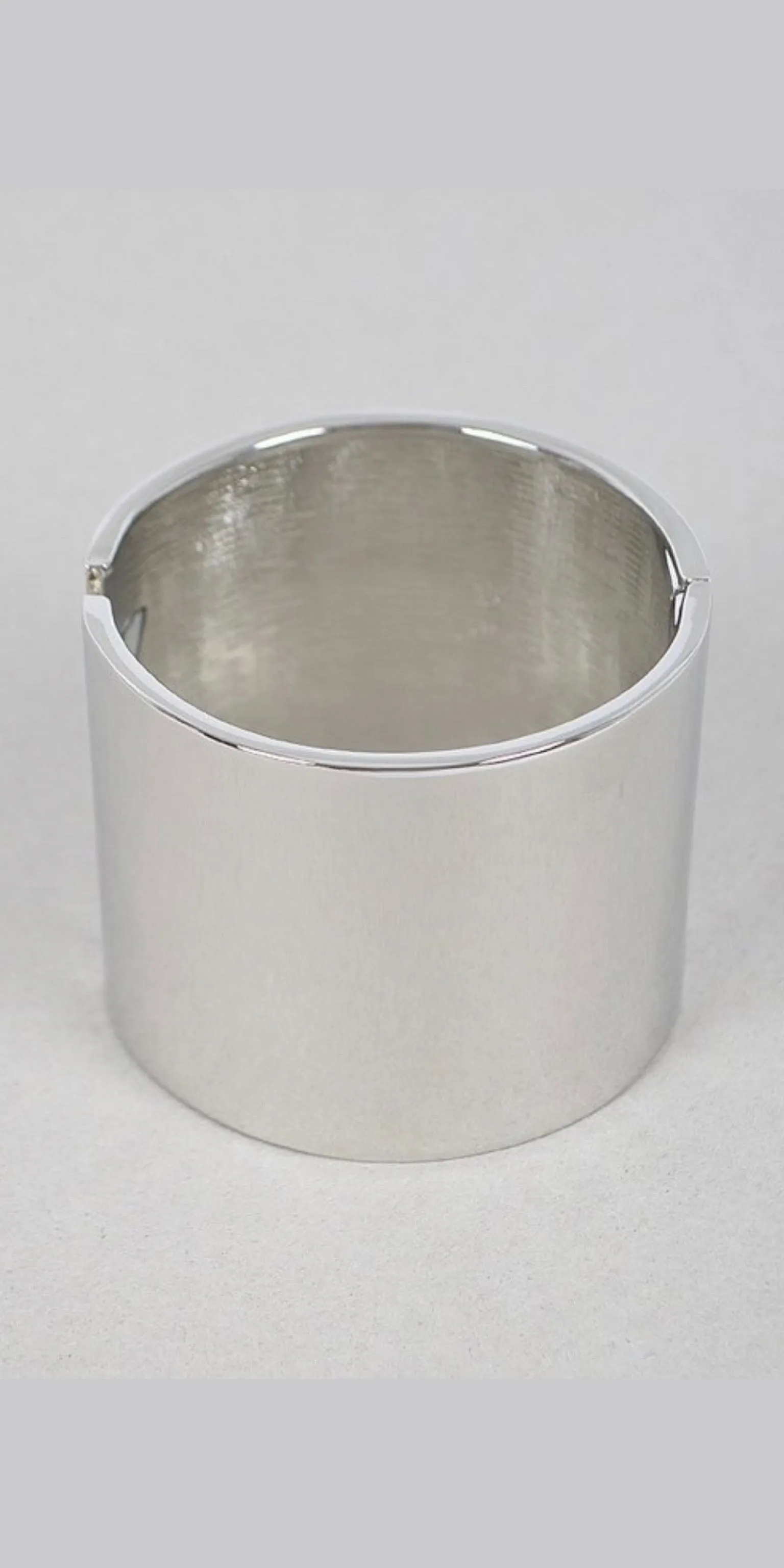 Wide Solid Metal Cuff Bracelet