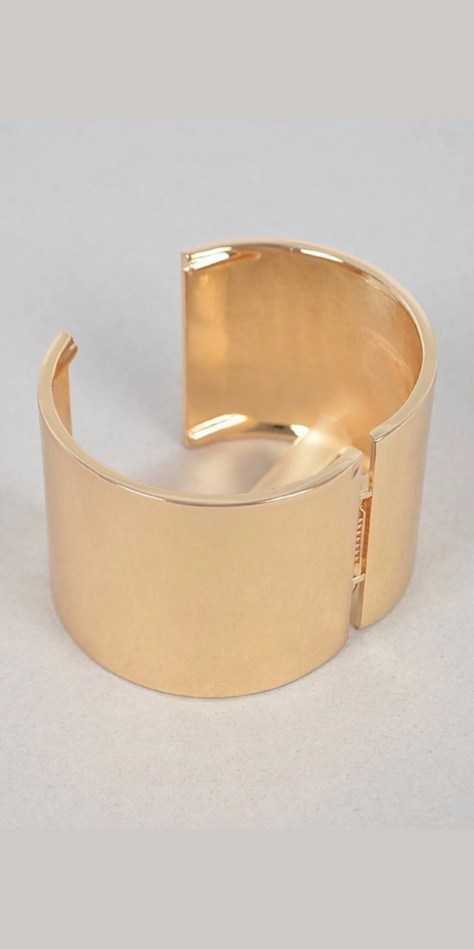 Wide Solid Metal Cuff Bracelet