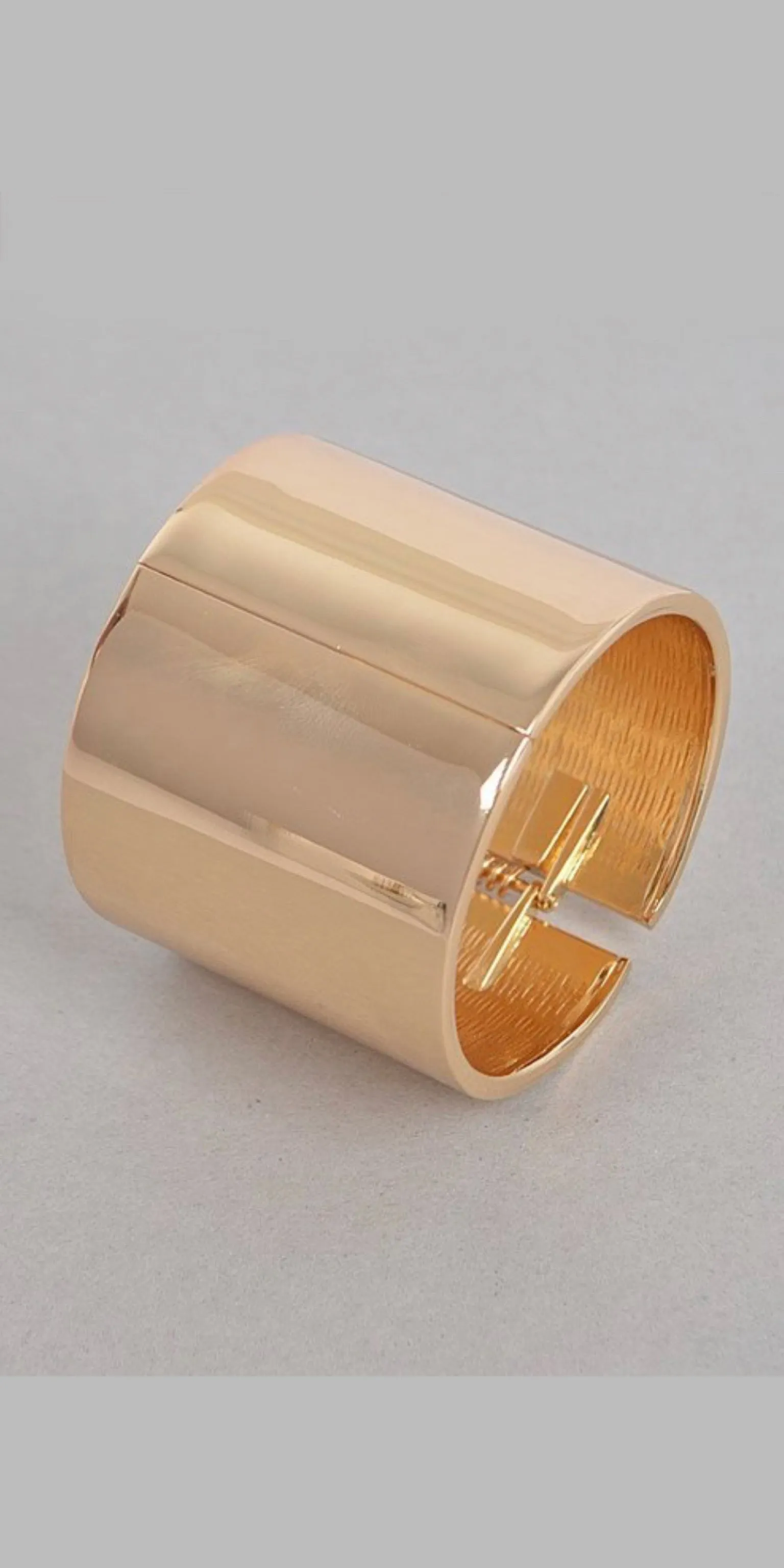 Wide Solid Metal Cuff Bracelet
