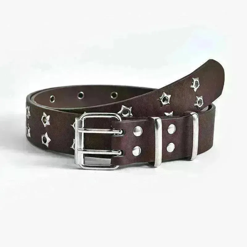 Women's Fashion Stars Decorative Double row Belt