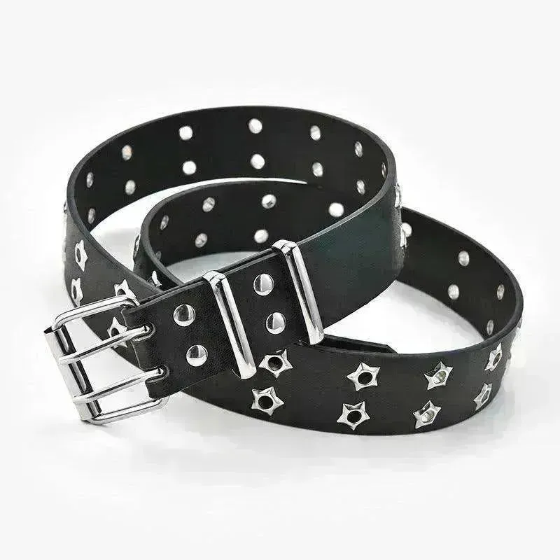 Women's Fashion Stars Decorative Double row Belt
