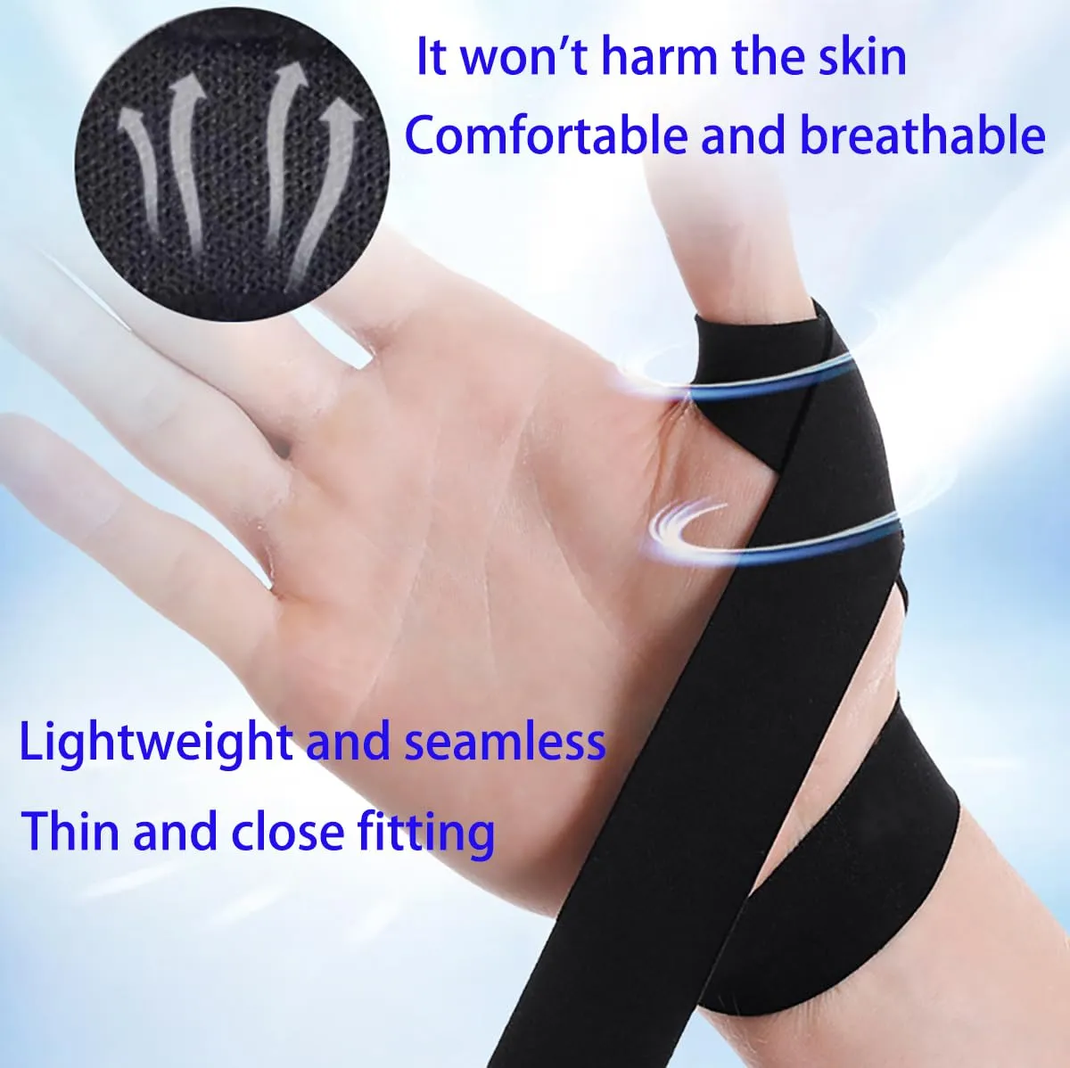 Wrist protection ultra-thin adjustable wristband, thumb wrist rest, sports wrist tube decompression support wrist rest, used for office, fitness, pain relief, reusable, breathable, skin friendly (L's left hand)