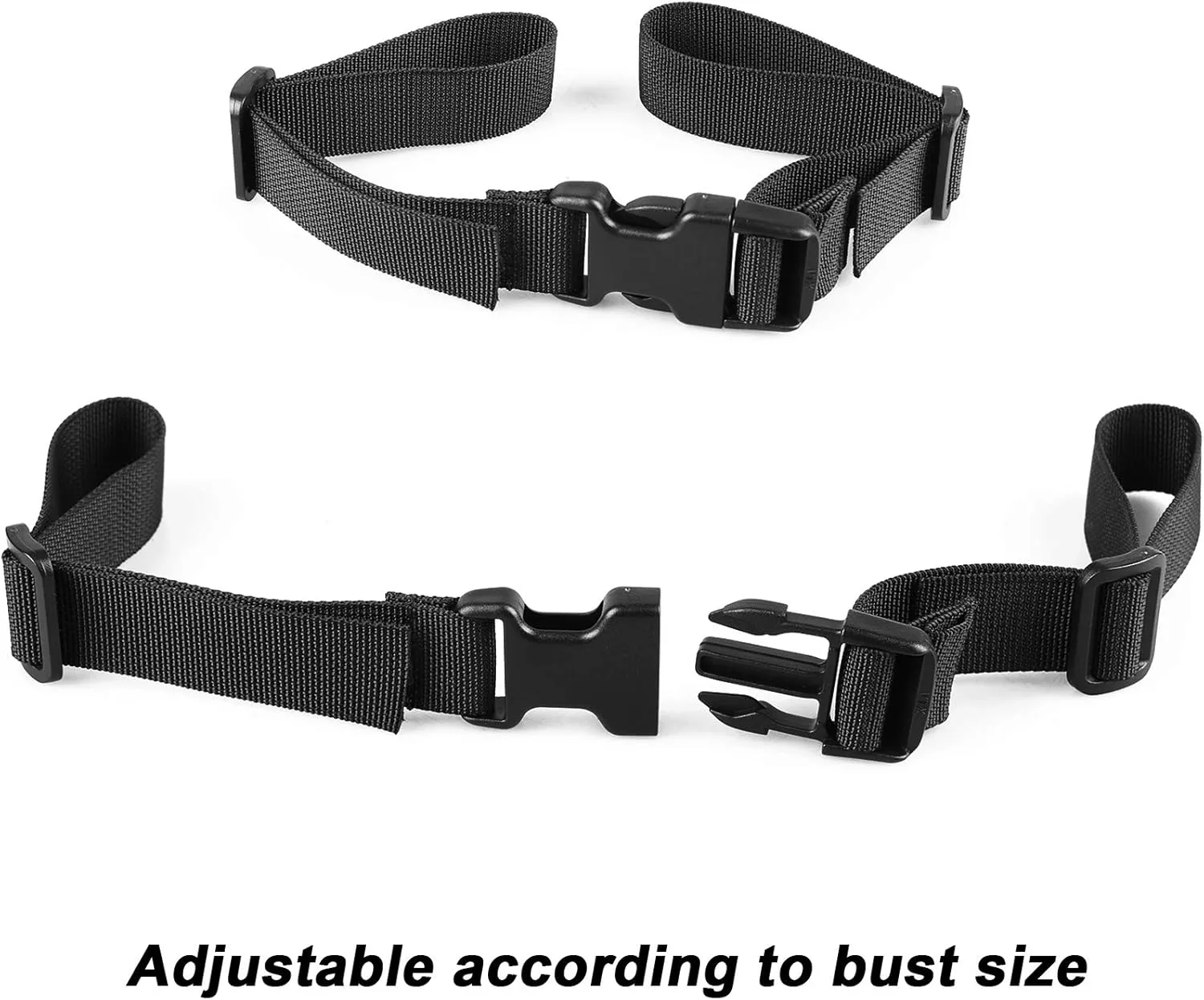 XTACER Backpack Chest Strap Adjustable Backpack Sternum Strap Chest Belt with Buckle (Pack of 4)